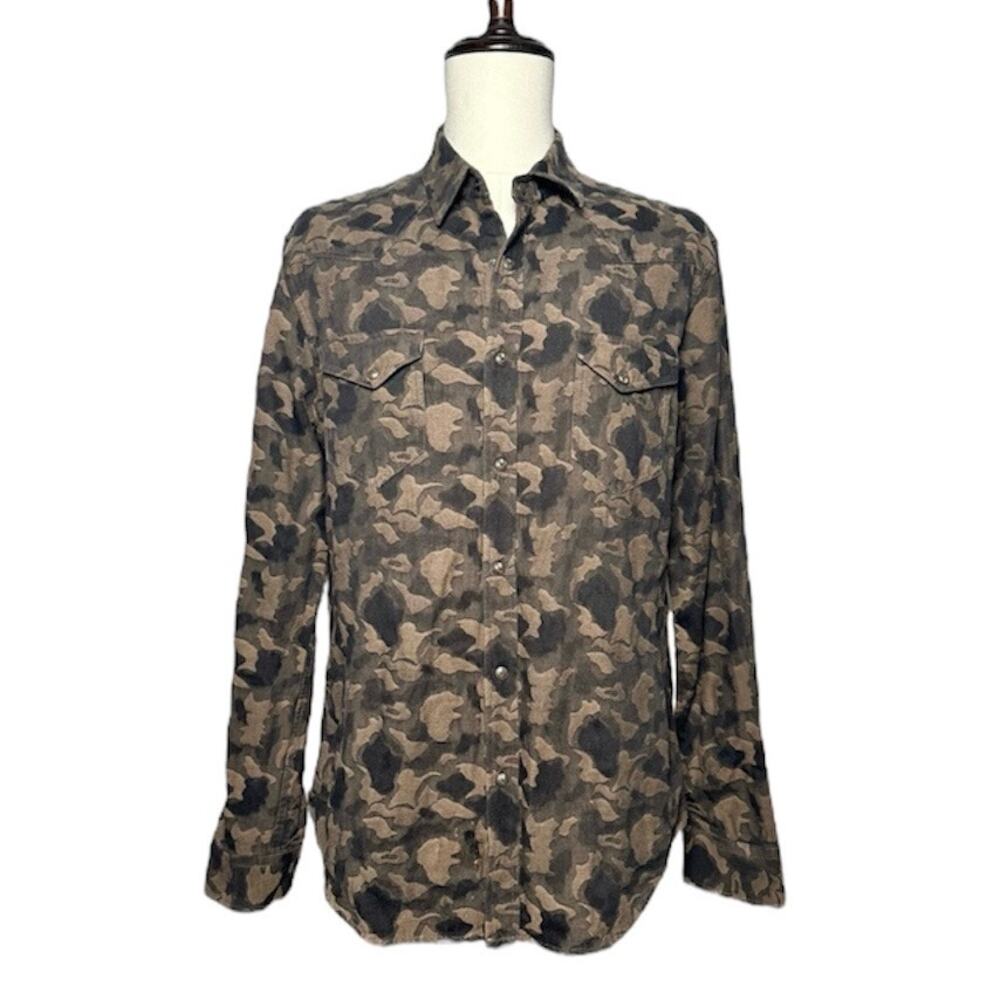 Kramer & Stoudt | Men | Western Style Camo LS Snap Button Up Shirt | Size XL
